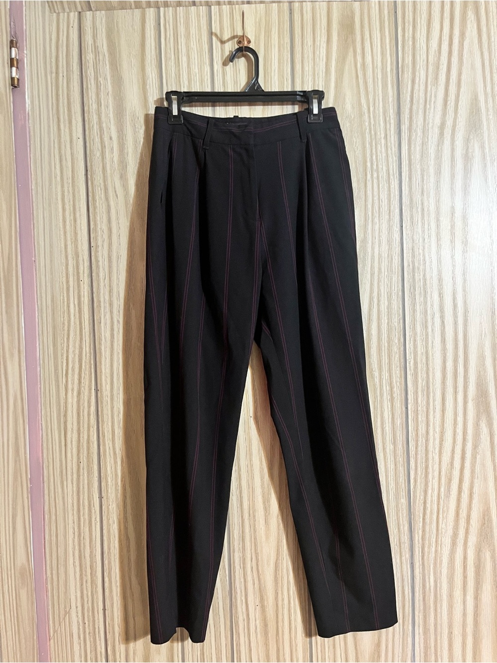 Frank And Oak Pinstripe Pleated Dress Pants Size 6
